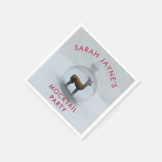 Kerst Llama Party Papieren servetten (Hoek)