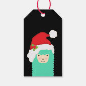 Kerst Llama Santa Emoji Gift Labels Cadeaulabel (Voorkant)