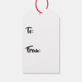 Kerst Llama Santa Emoji Gift Labels Cadeaulabel (Achterkant)