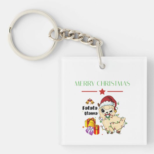 Kerst Llama Sleutelhanger (voorkant)