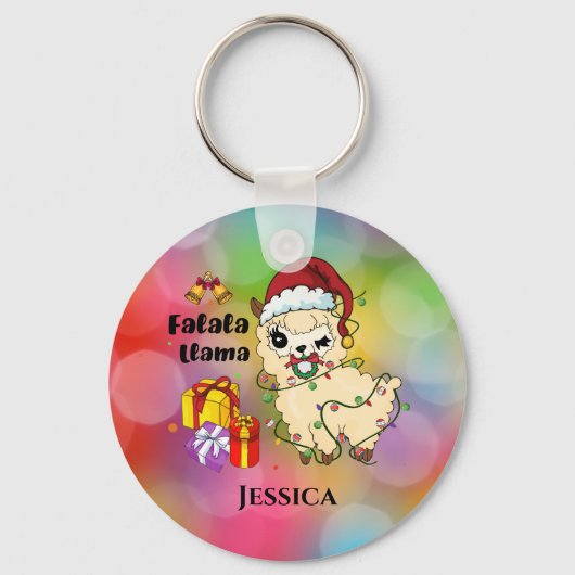 Kerst Llama Sleutelhanger (Voorkant)