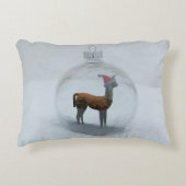 Kerst Llama Winter Sneeuw Scène Vakantie Accent Kussen (Voorkant)
