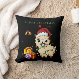 Kerst Llama Worp Kussen