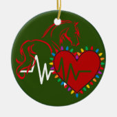 Kerst Logo Keramische Versiering Keramisch Ornament (Voorkant)