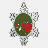 Kerst Logo Sneeuwvlok Ornament (Rechts)