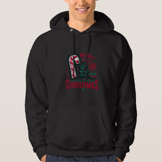Kerst Logo: vieren met snoepriet en Ch Hoodie (Voorkant)
