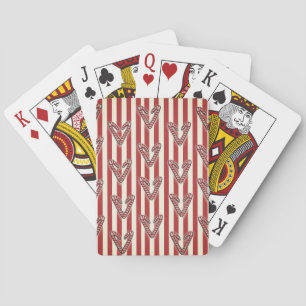 Kerst-lolly's met rode strepen pokerkaarten