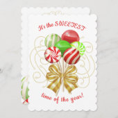 Kerst lolly's snoep confecties vakantie kaart (Voorkant / Achterkant)