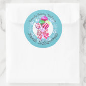 Kerst lolly's snoep uit de keuken van ronde sticker (Tas)