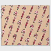 Kerst lolly's tekening inpakpapier (Vlak)