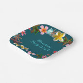 Kerst Luau Starfish Hawaiian Flowers Papieren Bordje (Gebogen)