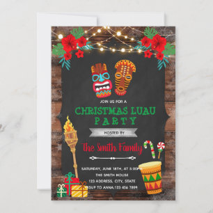 Kerst luau thema kaart