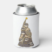 Kerst luiaard kerstboom t matching blikjeskoeler (Blikje Voorkant)