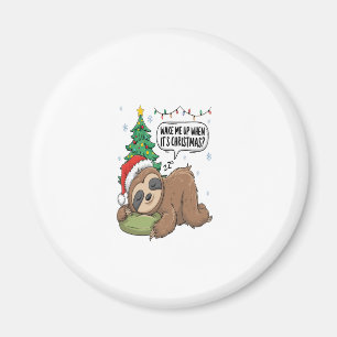 Kerst Luiaard Maak Me Wakker Vakantie Slaap Magneet