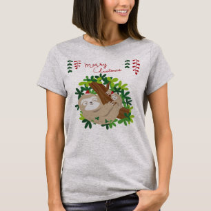 Kerst Luiaard Shirt   Prettig Luiaardkerstfeest   
