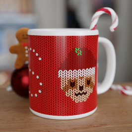 Kerst Luiaard Trui Monogram Giant Coffee Mok