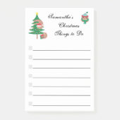 Kerst Luiaard Vakantie Gepersonaliseerde Check Lis Post-it® Notes (Voorkant)
