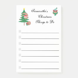 Kerst Luiaard Vakantie Gepersonaliseerde Check Lis Post-it® Notes