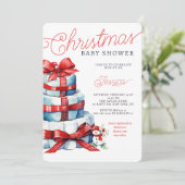 Kerst Luier Cake Vakantie Baby shower Kaart (Staand voorkant)