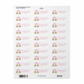 Kerst Luipaard Krans Monogram Etiket (Full Sheet)