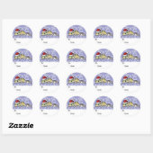 Kerst Luipaardgekko Cadeautags Ronde Sticker (Vel)