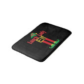 Kerst Lunch Lady Elf Met Pet & Voeten Vakantie G Badmat (Gekanteld)