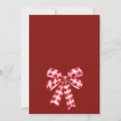 Kerst lunch rode strik dennen kaart (Achterkant)