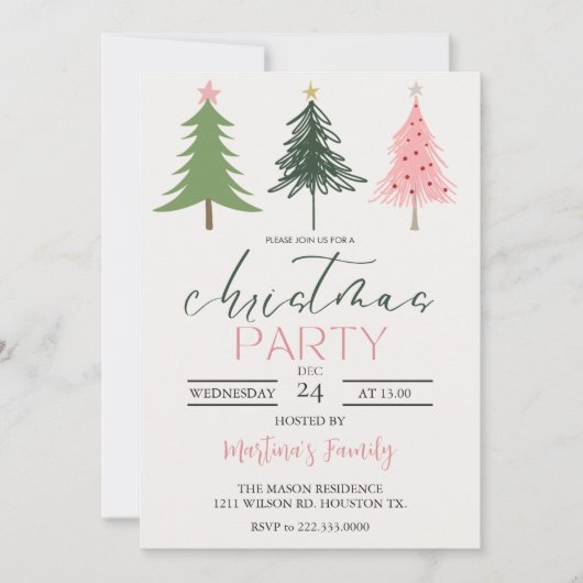 Kerst Lunch Uitnodigingen Kerstbrunch (Voorkant)