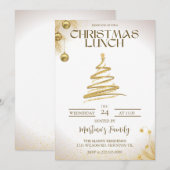 Kerst Lunch Uitnodigingen Kerstbrunch (Voorkant / Achterkant)
