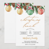 Kerst Lunch Uitnodigingen Kerstbrunch (Voorkant / Achterkant)