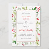 Kerst Lunch Uitnodigingen Kerstfeest (Voorkant)