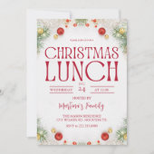 Kerst Lunch Uitnodigingen Vakantie Party (Voorkant)