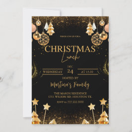 Kerst Lunch Uitnodigingen Vakantie Party