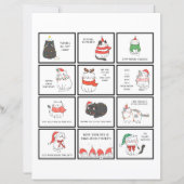 Kerst Lunchbox Notities voor Kinderen Vakantie Kat (Voorkant)