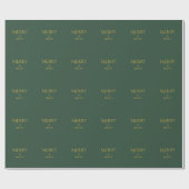 Kerst Luxe Kerstcadeau Inpakpapier | Groen (Vlak)