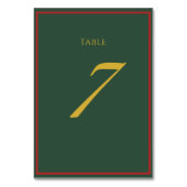 Kerst Luxe Kersttafel Nummerkaart Kaart (Achterkant)