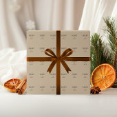 Kerst Luxe Kerstverpakkings Papier | Beige
