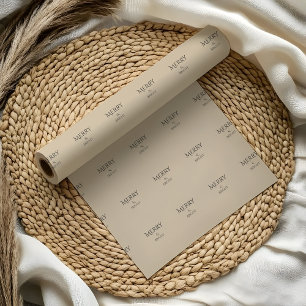 Kerst Luxe Kerstverpakkings Papier Beige