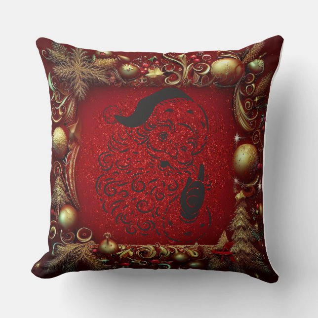 Kerst Luxueuze rijke textuur Vrolijke kerst Kussen (Voorkant)