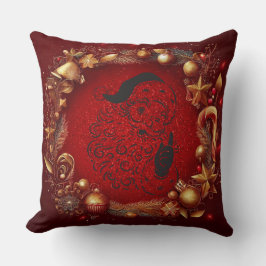 Kerst Luxueuze rijke textuur Vrolijke kerst Kussen