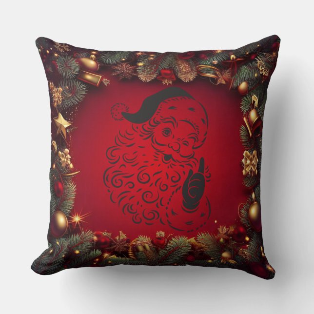 Kerst Luxueuze rijke textuur Vrolijke kerst Kussen (Voorkant)
