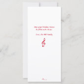 Kerst Lyric Flat Kaart (Achterkant)