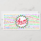 Kerst Lyric Flat Kaart (Voorkant)