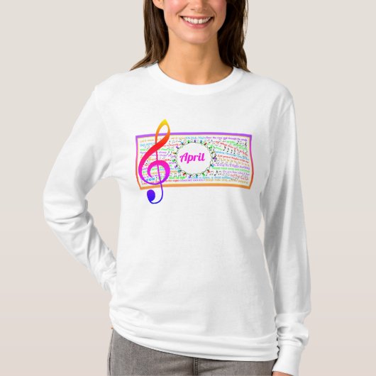 Kerst Lyric Lange Mouw T-shirt (Voorkant)