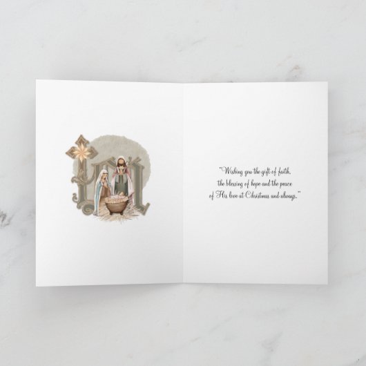 Kerst Maagd Maria Baby Jezus Religieuze Kaart (Binnen)