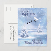 Kerst Maak een vrolijk geluid Sneeuwganzen Feestdagenkaart (Voorkant / Achterkant)