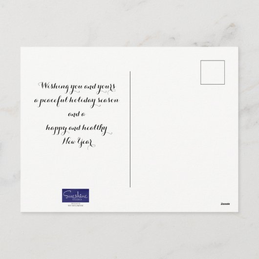 Kerst Maak een vrolijk geluid Sneeuwganzen Feestdagenkaart (Achterkant)