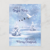 Kerst Maak een vrolijk geluid Sneeuwganzen Feestdagenkaart (Voorkant)