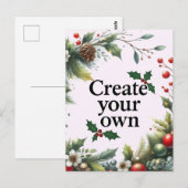 Kerst "Maak je eigen" foto  Briefkaart (Voorkant / Achterkant)