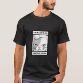 Kerst maakt me boos kat met kerstmuts t-shirt (Voorkant)